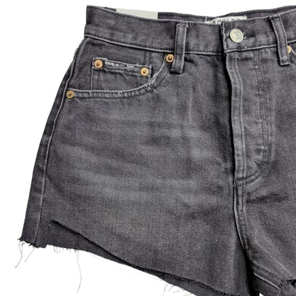 Agolde Parker Cut Off Denim Shorts in Black Size 26 NWT - Picture 8 of 8